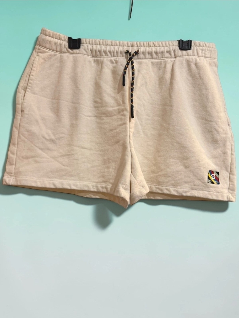 Peloton TWGF Relaxed Fit Fleece Sweat Shorts Cream Off-White Size XL Women's